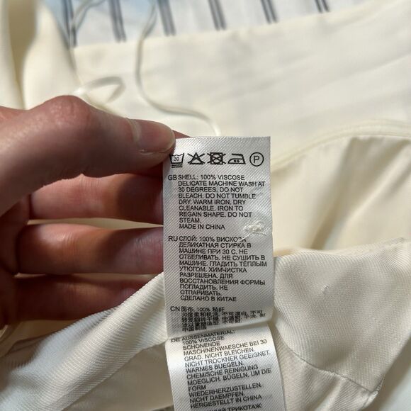 Reiss Cropped Halter Wrap Occasion Top in White Size 4 $170 - Picture 8 of 9